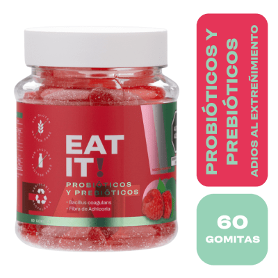 EAT IT! PROBIÓTICOS Y PREBIÓTICOS | GOMITAS SABOR A FRAMBUESA