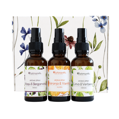 Pack Mini Aroma Spray 2: Maqui&Bergamota / Naranja&Vainilla / Lima&Verbena1