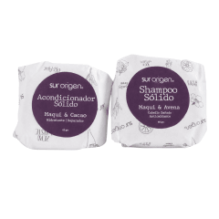 Set Capilar Sólido Shampoo y Acondicionador Maqui