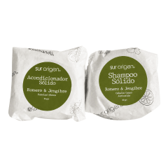 Set Capilar Sólido Shampoo y Acondicionador Romero & Jengibre