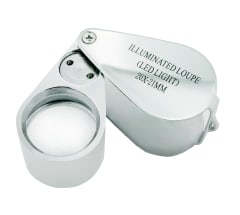 LUPA TRIPLET PLATEADO C-LUZ (20X-21MM)