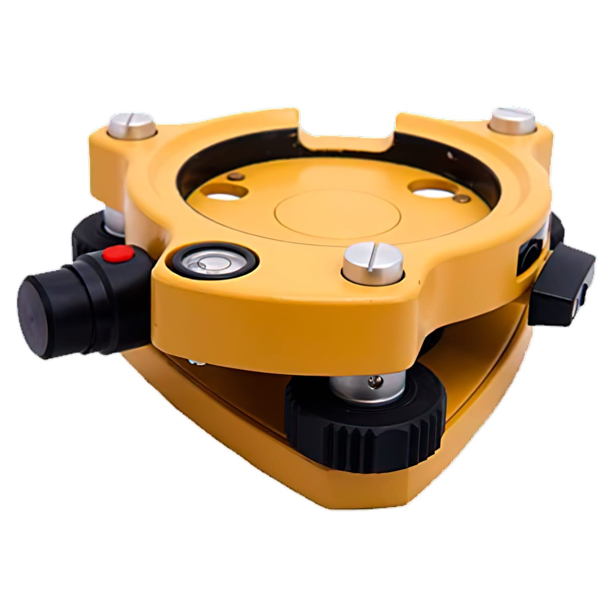 BASE NIVELANTE COLOR AMARILLO CON PLOMADA LASER 2