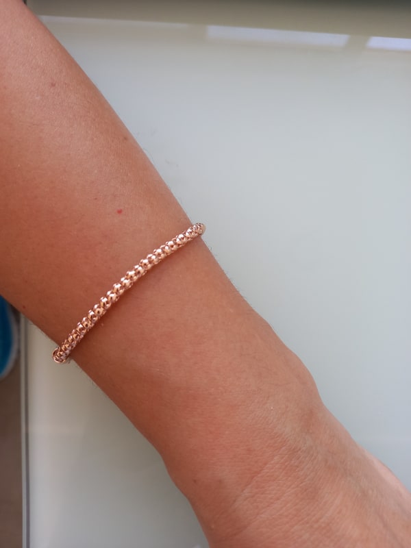 PULSERA ORO ROSADO CADENA