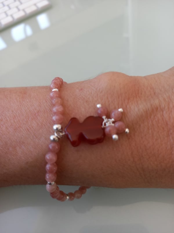 PULSERA PIEDRAS ROSADAS