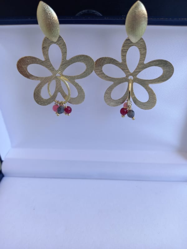 ARO ORO AMARILLO SATINADO PIEDRAS COLORES