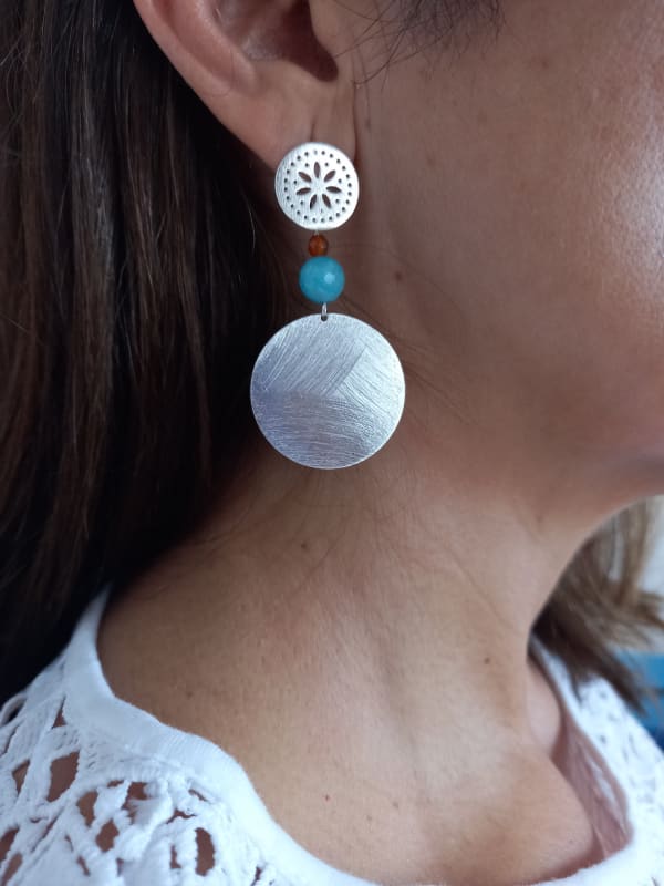 ARO ORO BLANCO CON PIEDRAS