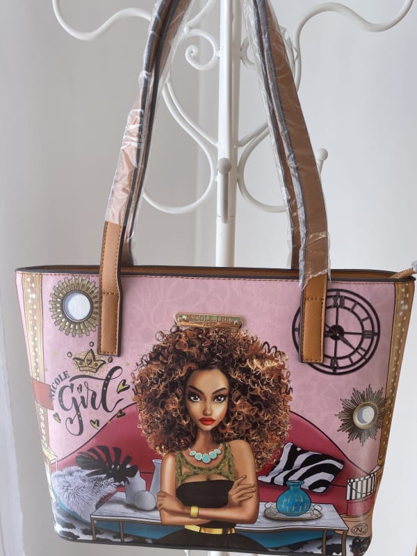 CARTERA NICOLE LEE ROSA CON MOSTAZA