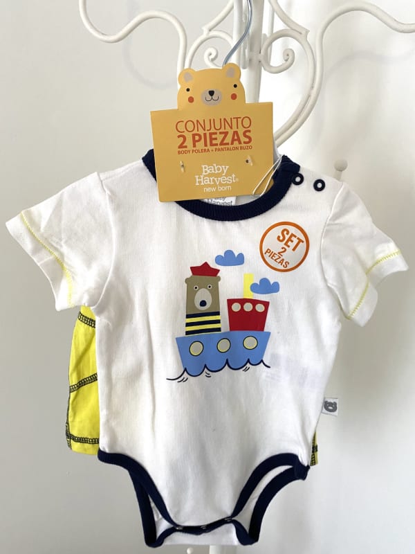 CONJUNTO BODY Y SHORT BEBÉ BABY HARVEST