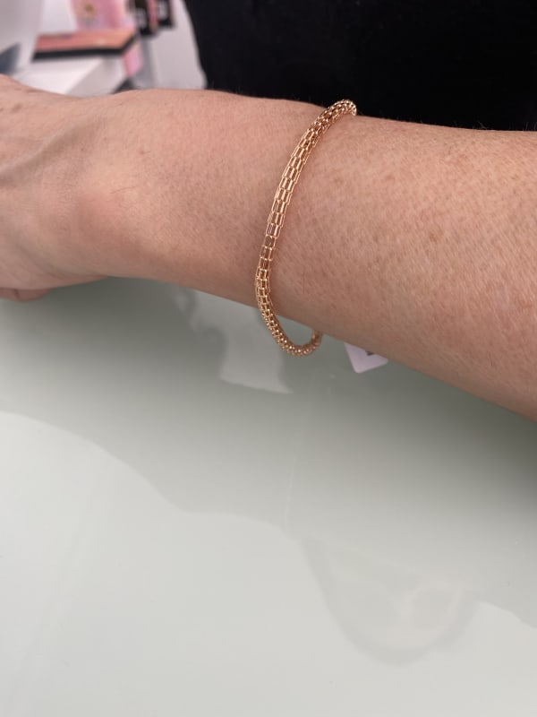 PULSERA BAÑO ORO ROSADO