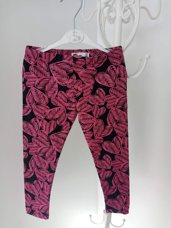 CALZA NIÑA  EPIC THREADS FUCSIA Y GRIS
