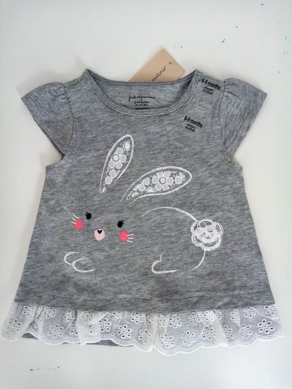 POLERA BEBE ML FIRST IMPRESSIONS GRIS