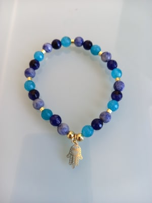 PULSERA ORO AMARILLO PIEDRA AZUL3