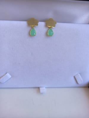 ARO ORO AMARILLO SATINADO PIEDRA VERDE1