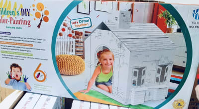 CASA DE CARTÓN PARA COLOREAR