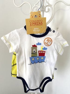 CONJUNTO BODY Y SHORT BEBÉ BABY HARVEST1