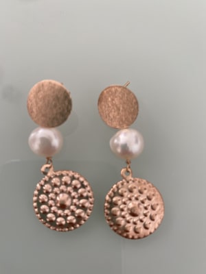 ARO ORO ROSA PIEDRA BLANCA