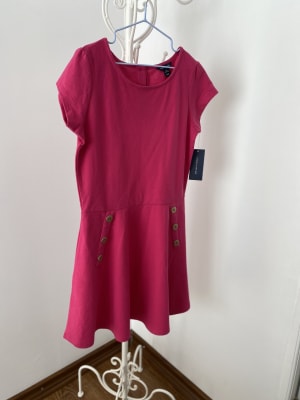 VESTIDO DE NIÑA TOMMY HILFIGER FUCSIA1