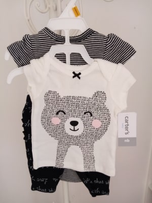 CONJUNTO BODY 3P NIÑA CARTER'S TALLA RN2