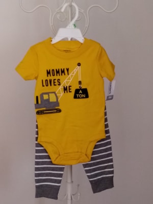 CONJUNTO 2P CARTER'S AMARILLO Y GRIS3