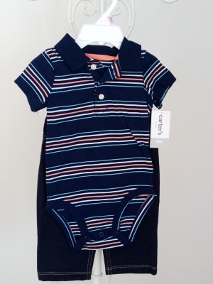 CONJUNTO 2P CARTER´S AZUL TALLA 9M2