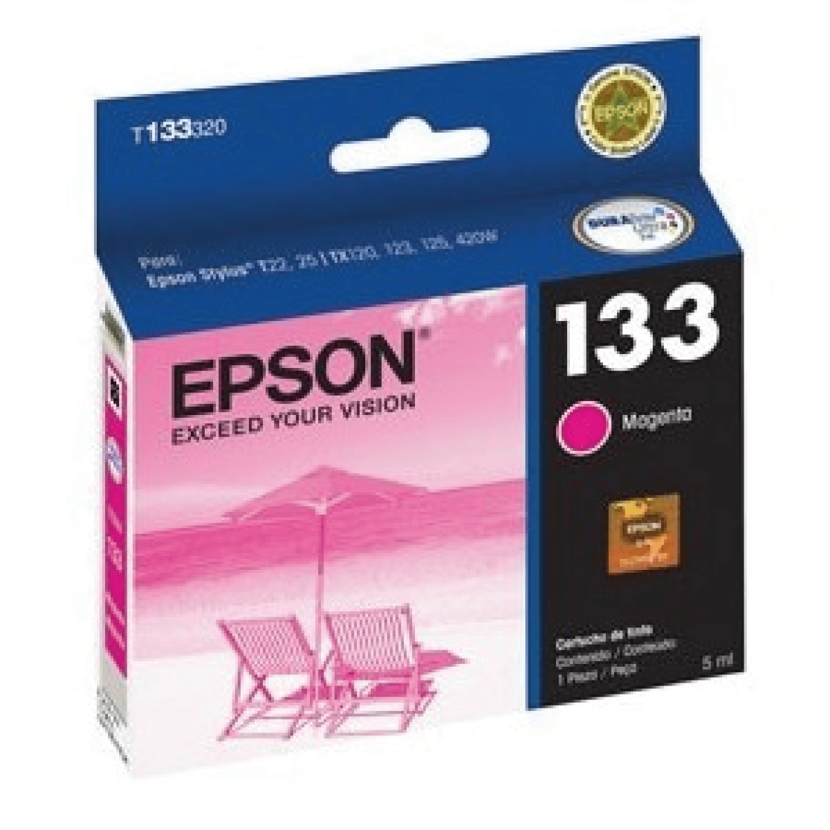 TINTA EPSON T133 MAGENTA | Libreria Ofisur