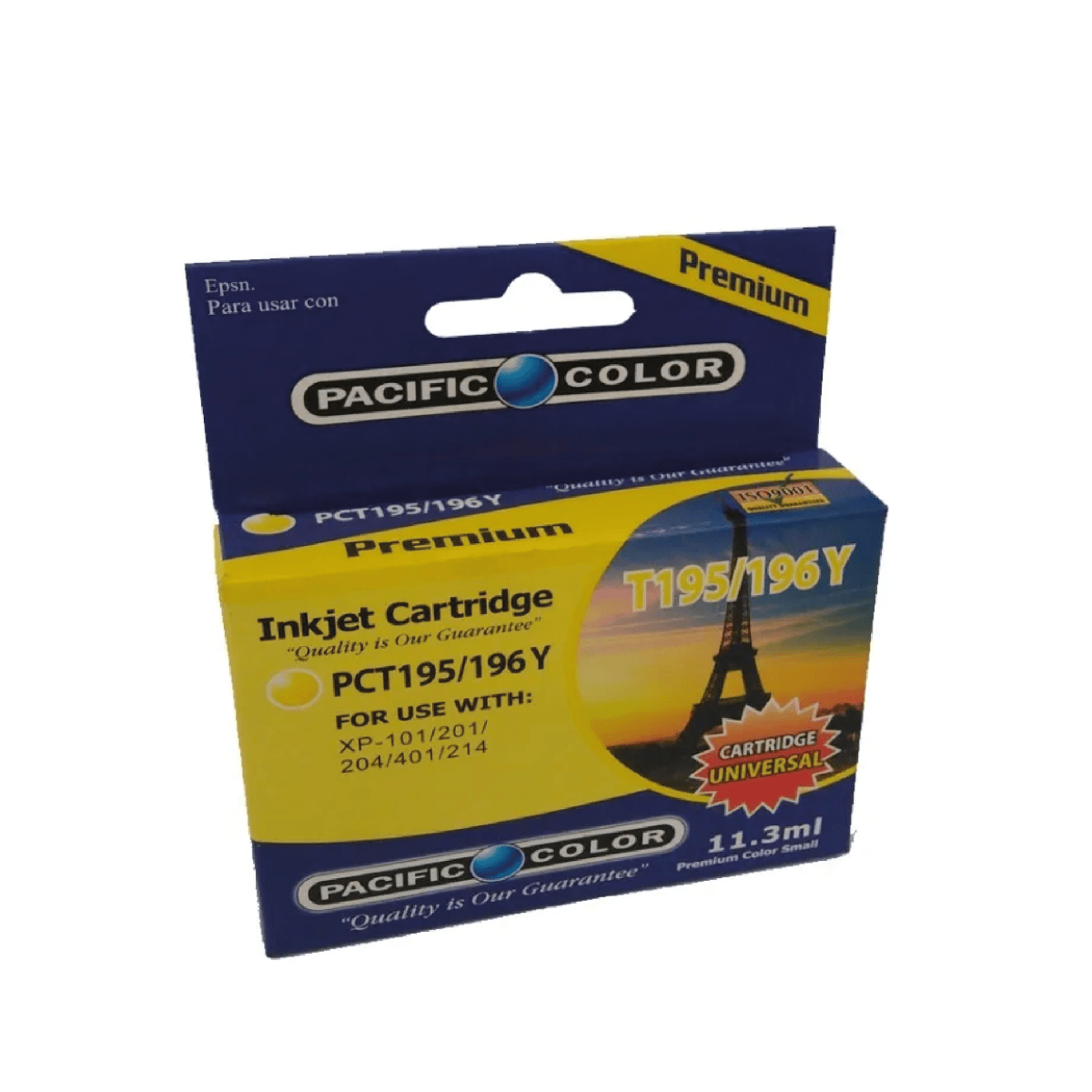 TINTA PACIFIC COLOR EPSON T195 YELLOW | Libreria Ofisur