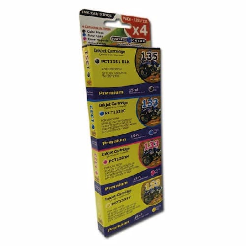 PACK TINTA PACIFIC COLOR EPSON T135 | Libreria Ofisur