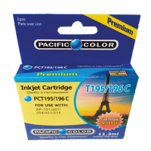 TINTA PACIFIC COLOR EPSON T195 CYAN | Libreria Ofisur