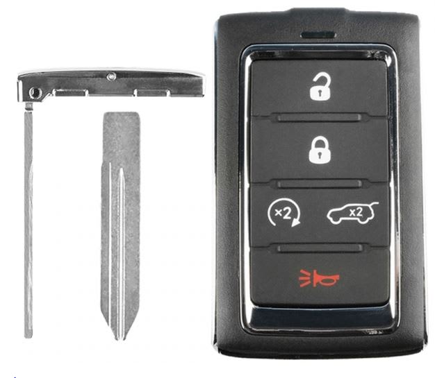 22-23 JEEP WAGONEER - SMART KEY - M3NWXFOB1  4+1 RST, H.   PN: 68582672AB, 68582672AA 68469565AA1