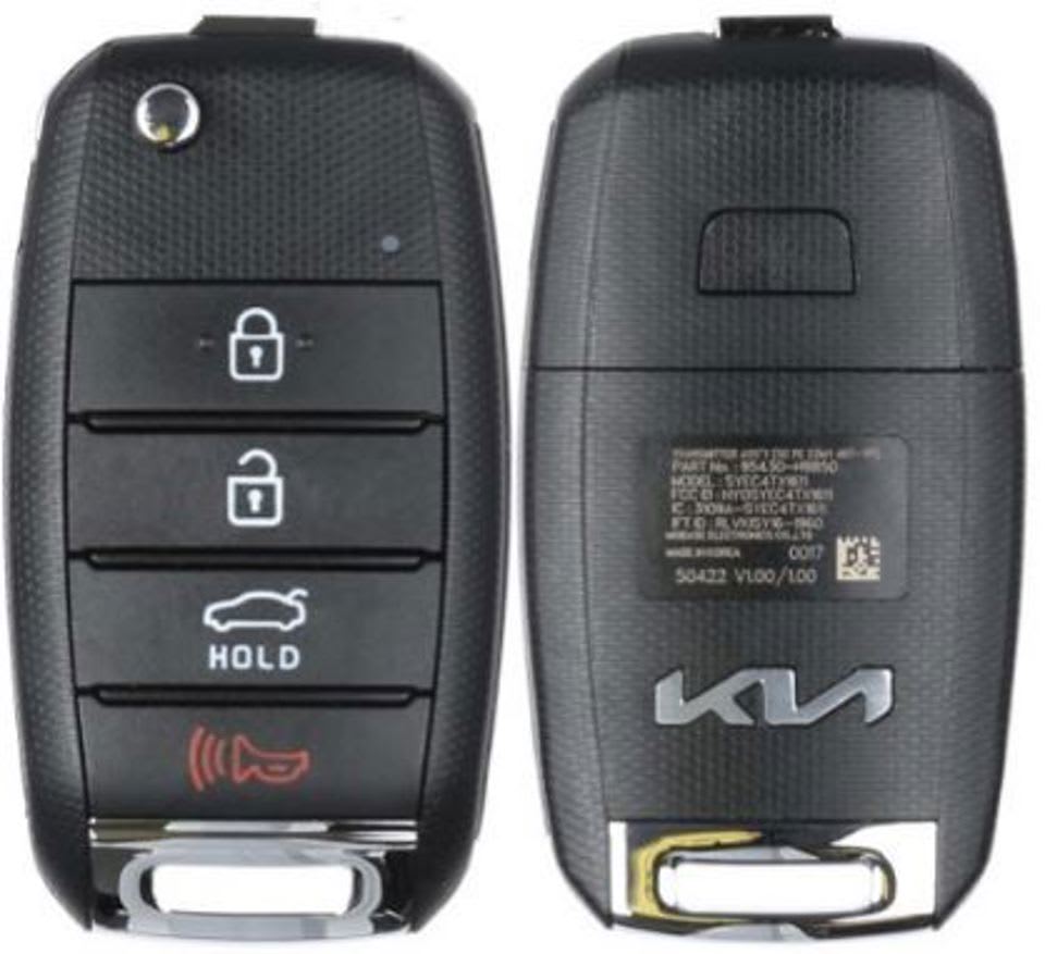 20-23 KIA RIO - FLIP KEY - NYOSYEC4TX1611  PN: 95430-H9850  3+1 T.