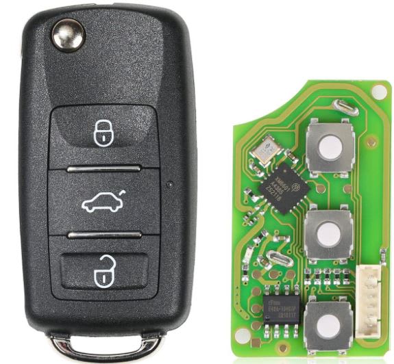 XKB510EN VW STYLE - 3 BUTTON - UNIVERSAL REMOTE  (WIRED)