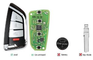 XHORSE 4 BUTTON XSKF20EN BMW STYLE.  UNIVERSAL SMART PROXIMITY KEY