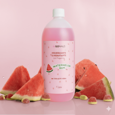 GO NAILS HIGIENIZANTE DE MANOS Y PIES WATERMELON GUM 1L1