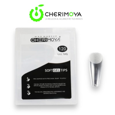 Cherimoya Uñas Press Gel Coffin Largo1