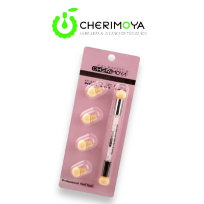 PINCEL DOBLE PUNTA ESPONJA CHERIMOYA