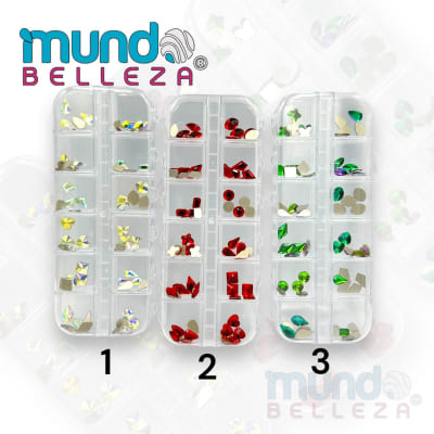 GEMAS DE CRISTALES DE COLORES X12