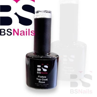 BS NAILS TOP COAT ROSE 12ML