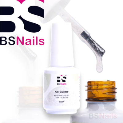 BS NAILS  GEL BUILDER BOTELLA 15ML SNOW1