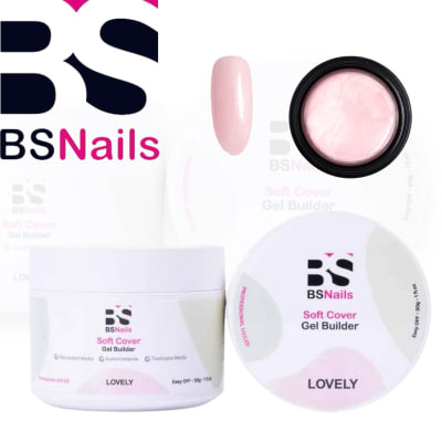 BS NAILS SOFT COVER GEL BUILDER LOVELY POTE BLANCO 30G