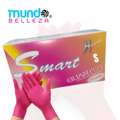 SMART GUANTES DE NITRILO TALLA S ROSADO
