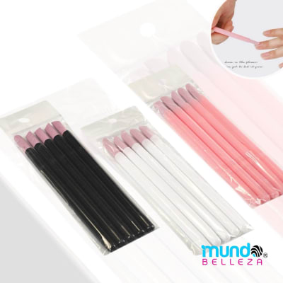 PINCEL DE GOMA DE MANICURE X5