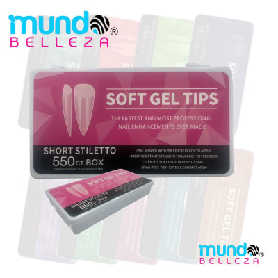 TIPS SOFT GEL 550UNID STILETTO