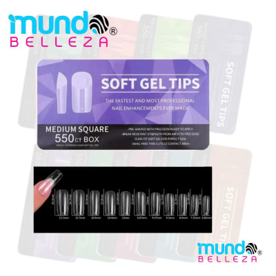 TIPS SOFT GEL 550UNID SQUARE