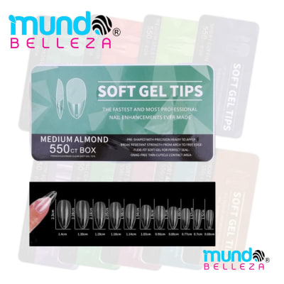 TIPS SOFT GEL 550UNID ALMOND1