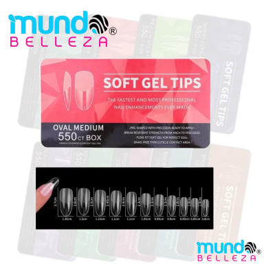 TIPS SOFT GEL 550UNID  OVAL MEDIUM1