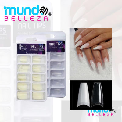 TIPS COFFIN CON SONRISA TRANSPARENTES 100 PCS