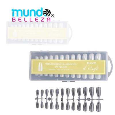 TIPS DE SOF GEL MEDIUM ALMOND FULL COVER DANS1