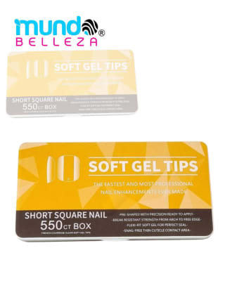TIPS SOFT GEL 550 UNIDSHORT SQUARE