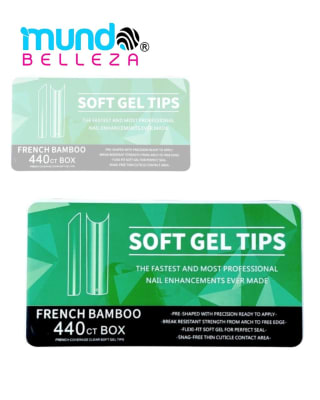 TIPS SOFT GEL 440UNID FRENCH BAMBOO