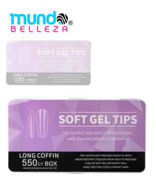 TIPS SOFT GEL 550UNID LONG COFFIN1